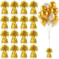 16 PCS Metallic Wrapped Balloon Weights Gold Heavy Balloon Weight by SPFYunion