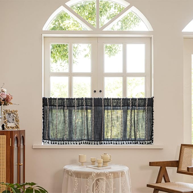 Sutuo Home Boho Valance Curtain Tier 36 inches - Image 4