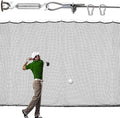 Golf Practice Net, 12X12ft /12X15ft/12X20ft Golf Hitting Hanging Kit, Sports Practice Barrier Net for Backyard and Garage, Indoor/Outdoor DIY Sports Netting for Baseball, Hockey, Soccer