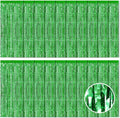 20 Pack Green Metallic Tinsel Foil Fringe Curtains by Ohiyoo