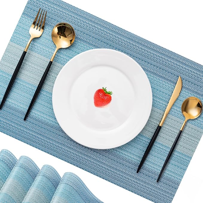 Placemats Set of 4 Washable Indoor | Outdoor Vinyl Place Mats - Image 7