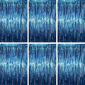 Voircoloria Retro Blue Foil Fringe Backdrop Curtains, Birthday Party Decorations by Voircoloria