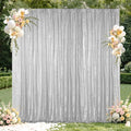Hahuho Silver Sequin Backdrop Curtain, Party Decoration（1 Panels, 4FT x 8FT by Hahuho