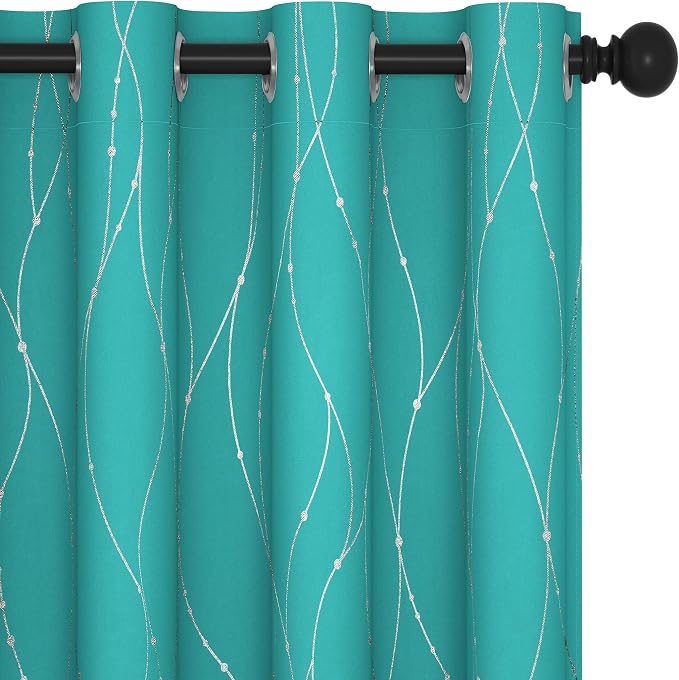 Deconovo Living Room Curtains 63 Inches Long, Thermal Insulated, Room Darkening by Unknown