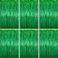Voircoloria Green Foil Fringe Backdrop Curtains, Birthday Party Decorations by Voircoloria