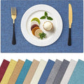 Homaxy Cloths Placemats for Dining Table Set of 12, Cotton Linen Blend Table by Homaxy