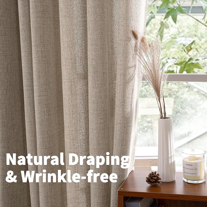 YoungsTex Burlap Linen Curtains 40 lnch Length - Image 5