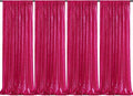 Fuchsia Sequin Backdrop Curtains 4 Pcs 2ftx8ft Glitter Shimmer Fabric | Sparkly by B-COOL