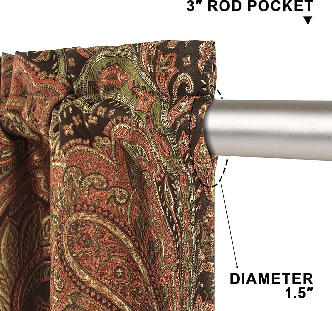 Loom and Mill Paisley Damask Curtains - Image 5
