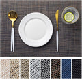 LEXMORE Placemats Set of 4 Vinyl/Plastic Woven Place Mats by lexmore