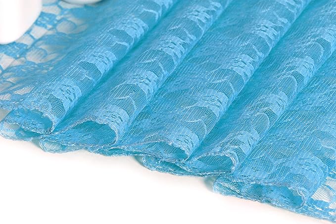 MDS Pack of 12 Wedding 12 x 108 inches Satin Table Runner for Wedding, Decorations for Birthday Parties, Banquets, Graduations, Engagements, Runners fit Rectangle, Round Table- Turquoise