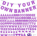 131 PCS Custom Banner 5" DIY Party Letter Banners Personalized Decor | Purple by Unknown
