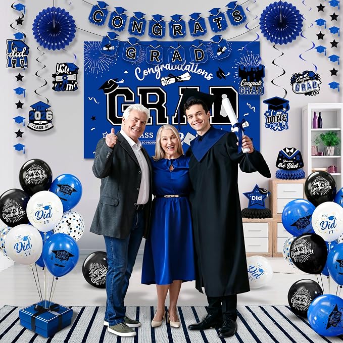 Party Spot！2026 Graduation Party Decorations-Class of 2026 Backdrop, Congrats - Image 8