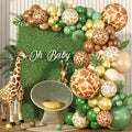Jungle Safari Balloon Arch Garland Kit, Olive Sage Green Brown Beige by Paeyeq