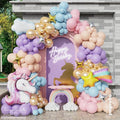 PageebO Pastel Rainbow Unicorn Balloon Garland Arch Kit by PageebO