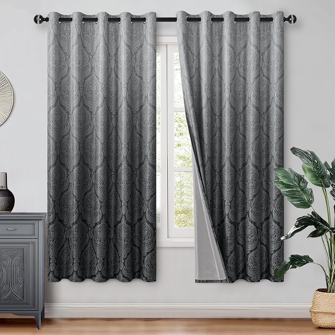 DWCN 100% Blackout Curtains for Bedroom by DWCN