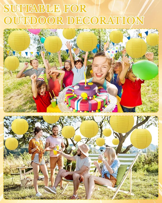 Treela 48 Pcs Paper Lanterns Party Decorations Chinese Lanterns Round Paper - Image 5