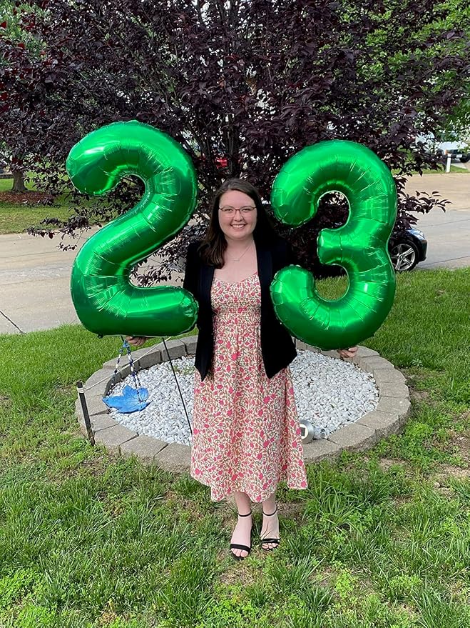 Number Balloons Dark Green 3 Balloon 40 inch - Image 2