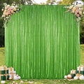 Hahuho Light Green Sequin Backdrop Curtain, Banquet Decoration（2 Panels by Hahuho