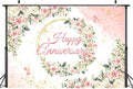 12x10 ft Floral Anniversary Backdrop Banner by Unknown