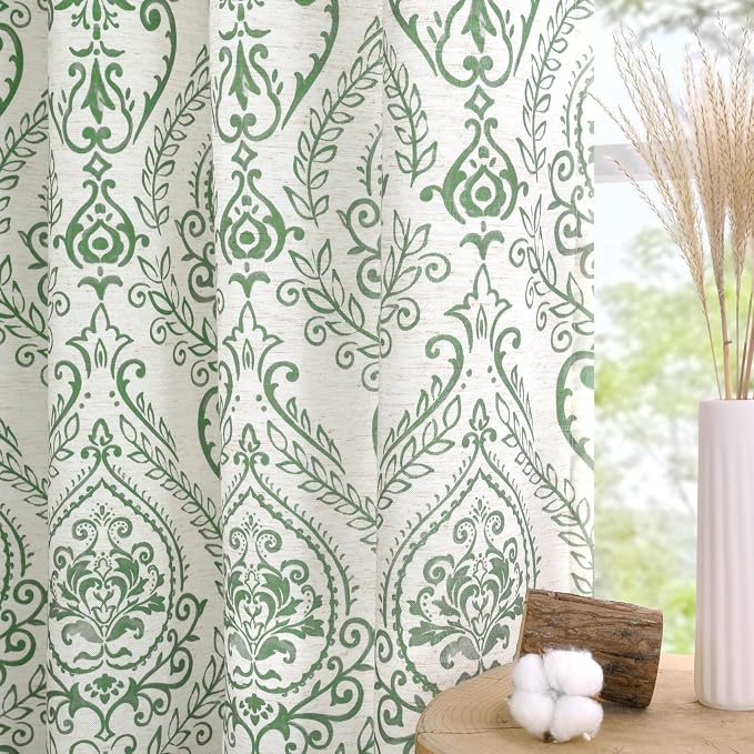 45 inch Length Linen Curtains for Small Windows, Light Filtering Linen Drapes - Image 2