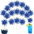 40 PCS Foil Firework Cupcake Toppers Sparkle Tinsel Cupcakae Picks Sparkler by ZHUOWEISM
