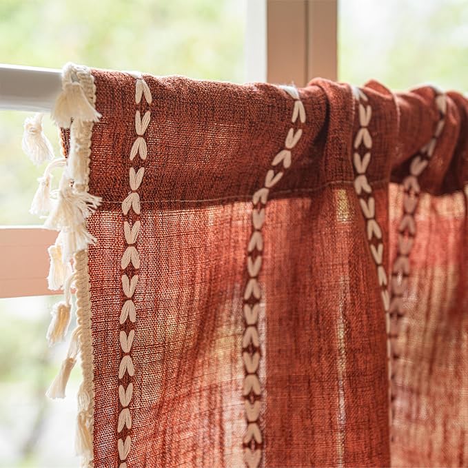 Sutuo Home Boho Short Curtains Valance - Image 3