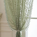 WAZZIO Boho Lace Curtains 2 Panels 72 Inch -Vintage Victorian Sheer Panel Drape by WAZZIO
