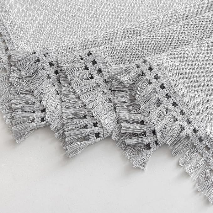 Beda Home Tassel Linen Textured Swag Curtain Valance - Image 3