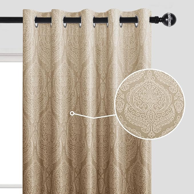 DWCN Taupe Blackout Curtains for Bedroom 84 Inch Long - Image 6