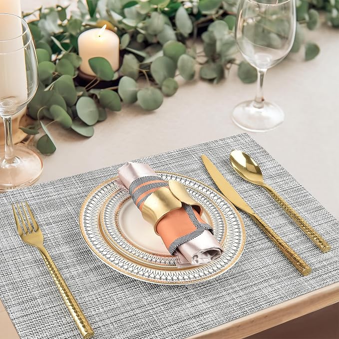 SLKQG Gray Placemats Set of 8 - Image 6