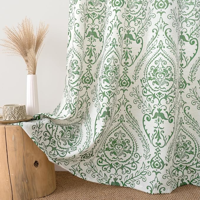 Linen Curtains 40 inch Length for Kitchen, Light Filtering Semi Sheer Linen - Image 8