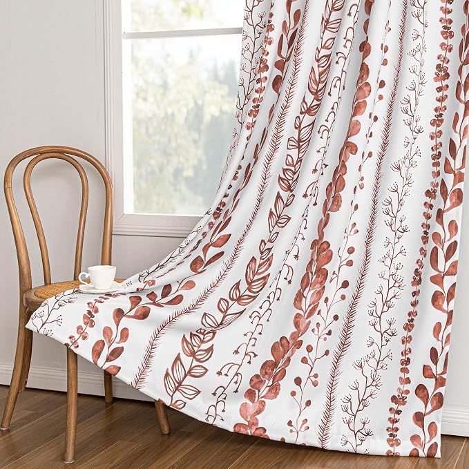 Boho Terracotta Blackout Curtains 84 Inches Long 2 Panels - Image 8