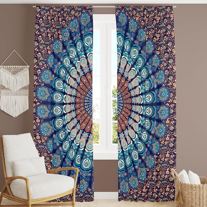 Bless International Beautiful Indian Bohemian Psychedelic Hippie Peacock by BlessInternational