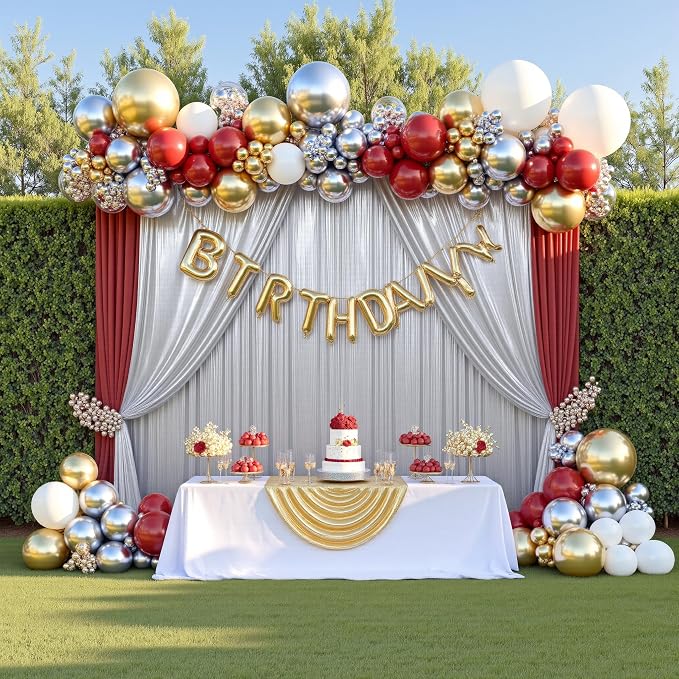 gogoparti 10x10FT Silver Sequin Backdrop Curtain - Image 5