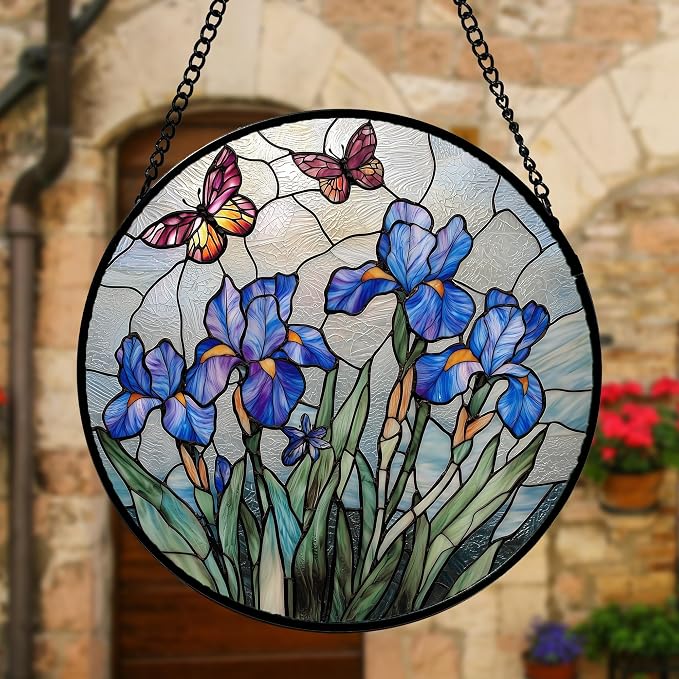 DASTOLL Stained Glass Window Hanging, and Mom 15x15 in - Image 4