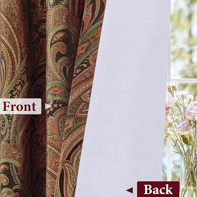 Loom and Mill Paisley Damask Curtains - Image 4