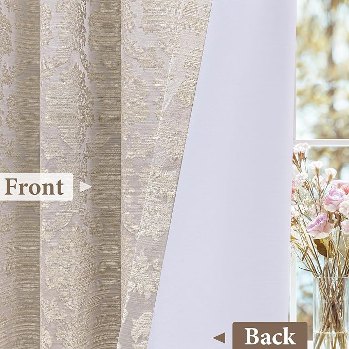 Loom and Mill Damask Floral Curtains - Image 3