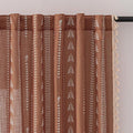 Boho Terracotta Curtains 63 Inch Length by MEETSKY