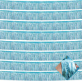 10 Pack 10 Feet Foil Fringe Garland Metallic Tinsel Streamers Banner Wall Hanging Curtain Backdrop for Parade Floats, Bachelorette, Wedding, Birthday, Halloween, Christma Party Decoration(Light Blue)