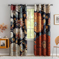 Tyrot Black Boho Floral 100% Blackout Curtains by TyrotHomeDecor
