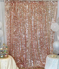 Rose Gold Sequin Backdrop, 9x10 Feet, 18MM Large Sequin, 1 Panel | Shimmer by HMQIANG