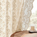 Victorian Floral Sheer Lace Curtains by FOLKSIDEHomeDecoration