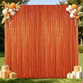 Hahuho Orange Sequin Backdrop Curtain, Party Decoration（1 Panels, 4FT x 8FT by Hahuho
