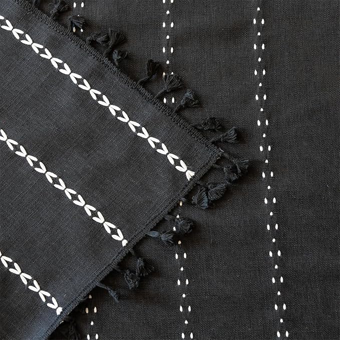 RoomTalks Black Boho Farmhouse Curtains - Image 6