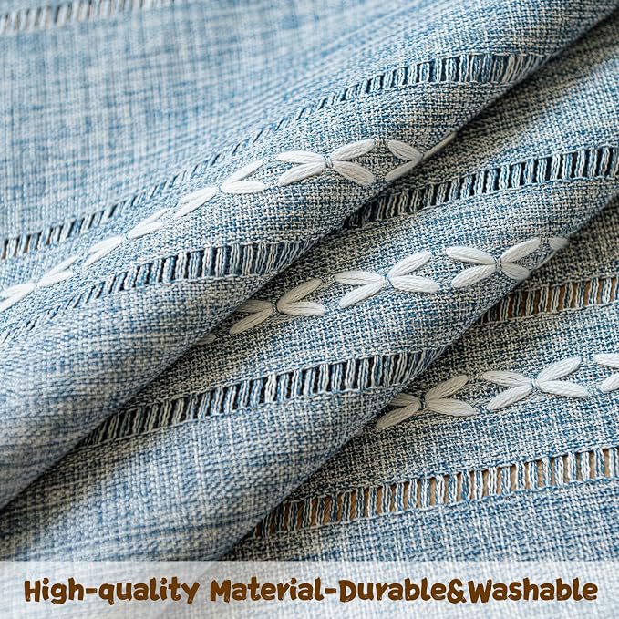 Sutuo Home Blue Boho Door Curtains - Image 6