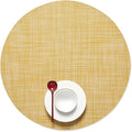 Chilewich Mini Basketweave Placemats, Round Woven Placemats Set of 4 | Reusable by Chilewich