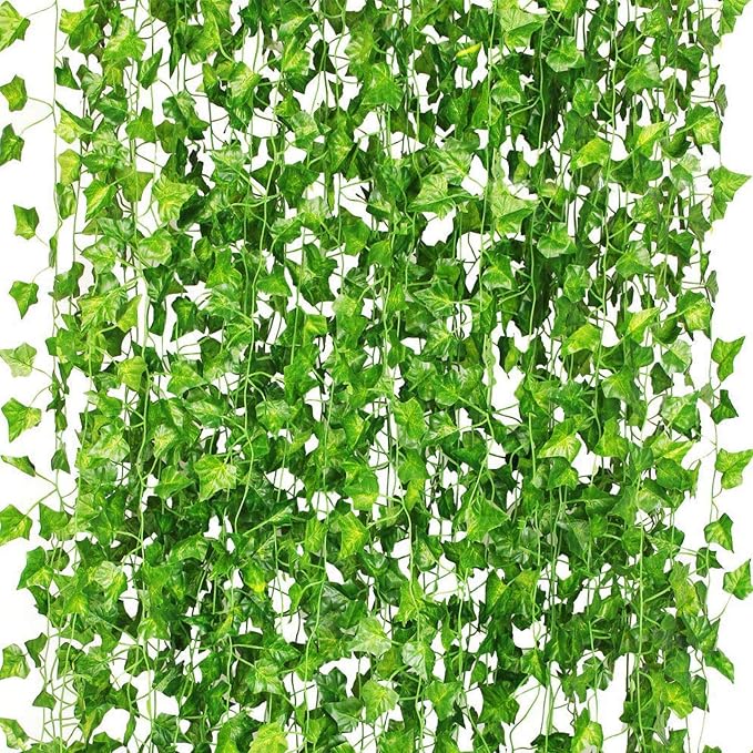 48 Pack 336Ft Artificial Ivy Fake Vines, Ivy Garland Greenery Garland Fake by CQURE