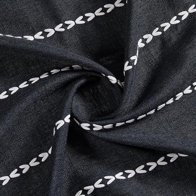 RoomTalks Black Boho Kitchen Valances - Image 4