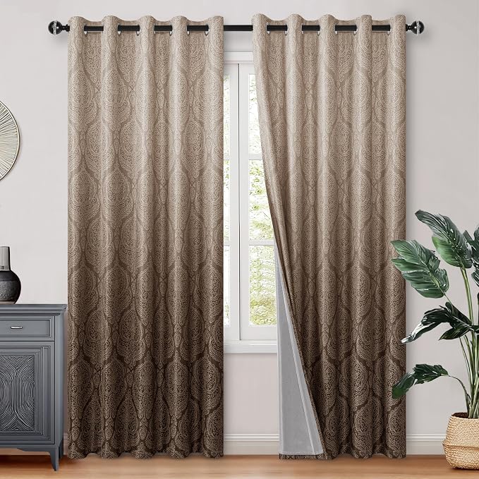 DWCN 100% Blackout Curtains for Bedroom by DWCN